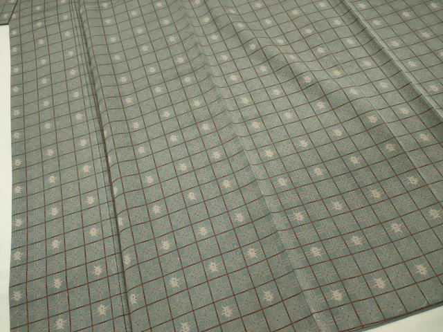平和屋着物■上質な小紋 変わり格子 正絹 逸品 DABH5778ya