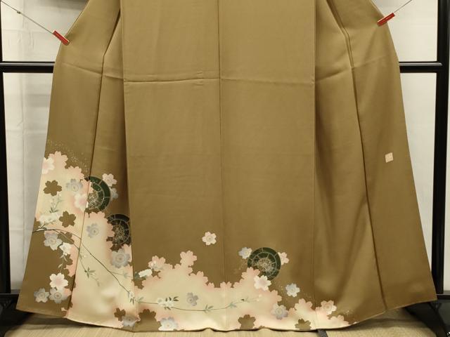 平和屋着物■色留訪問着 源氏車舞桜文 きぬものがたり 金彩 正絹 逸品 DABH5797ya