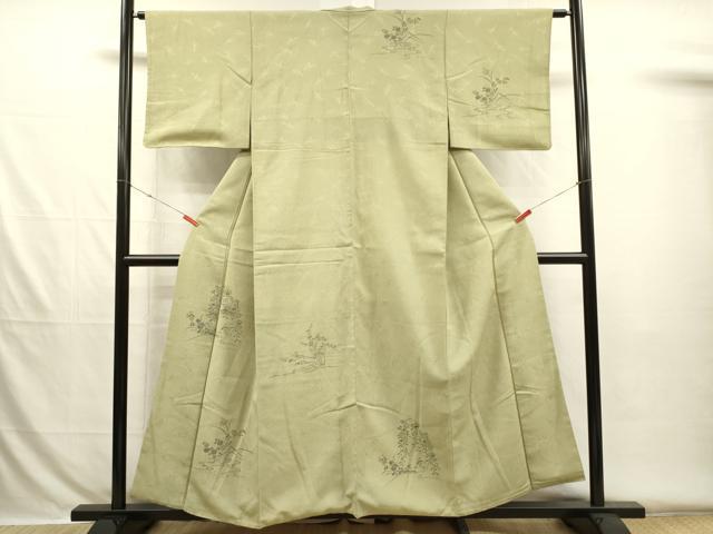 平和屋着物■訪問着 手描き 流水花文 正絹 逸品 DABH5799ya