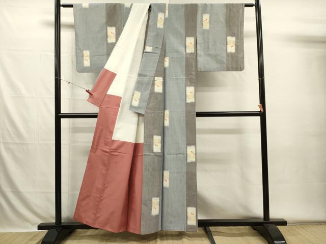 平和屋着物■上質な紬 草花間道 正絹 逸品 DABH5827ya