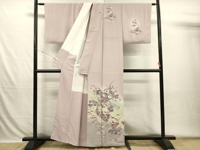 平和屋着物■訪問着 流水鴛鴦花文 暈し染め 金彩 正絹 逸品 DABH5829ya