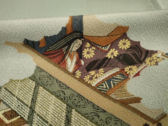 平和屋着物■友禅師・京の名工・伝統工芸士・樽本伊勢蔵 訪問着 人物文 暈し染め 金彩 正絹 逸品 DABH5845ya