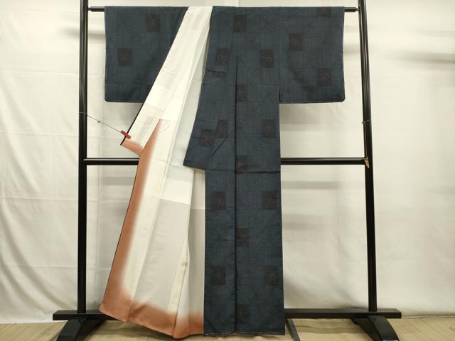 平和屋着物■上質な紬 舞蝶文 正絹 逸品 未使用 DABH5850ya