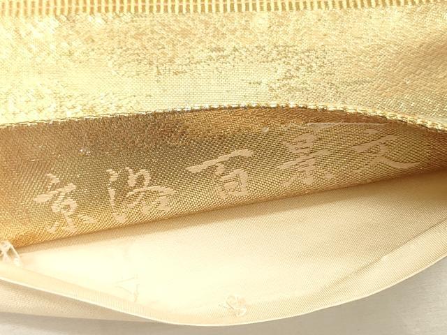 平和屋着物◎六通柄袋帯 唐織 京洛百景文 金糸 正絹 逸品 DABH5874ya