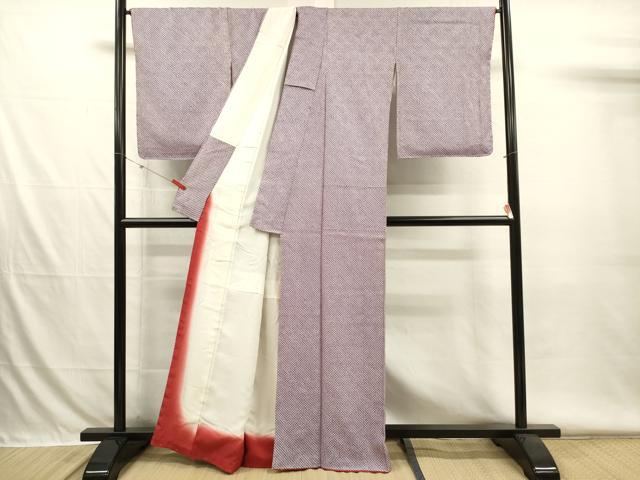 平和屋着物■大変加工の良い総絞り小紋 正絹 逸品 DABH5898ya