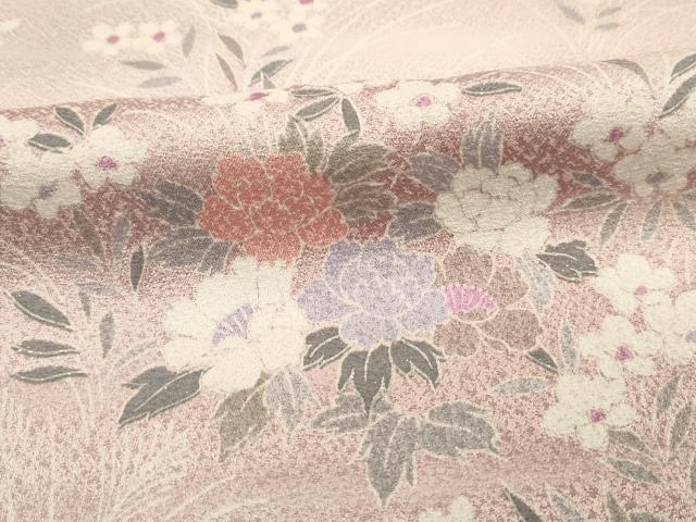 平和屋着物■訪問着 草花文 山車 ラメ糸 暈し染め 正絹 逸品 DABH5901ya