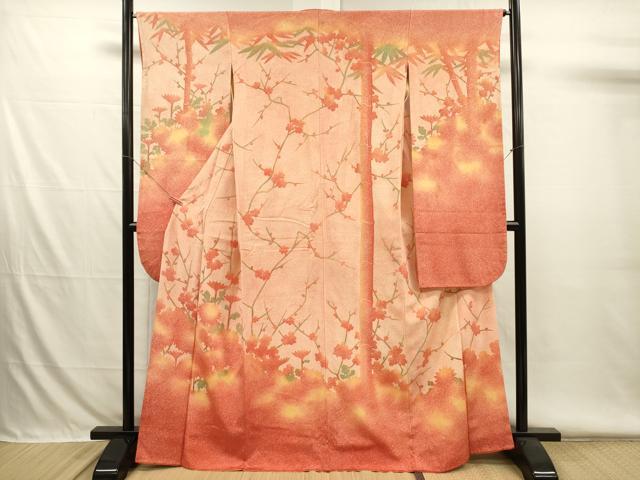 平和屋着物■豪華振袖 枝梅文 暈し染め 正絹 逸品 DABH5902ya