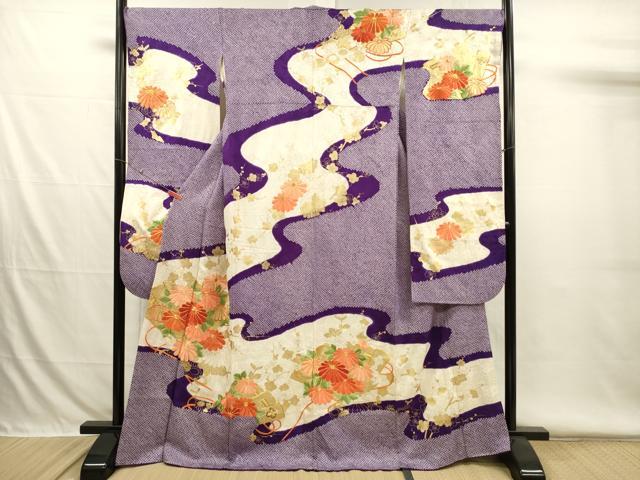 平和屋着物■豪華振袖 駒刺繍 絞り 檜扇花文 金彩 やまと誂製 正絹 逸品 DABH5903ya