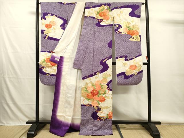 平和屋着物■豪華振袖 駒刺繍 絞り 檜扇花文 金彩 やまと誂製 正絹 逸品 DABH5903ya