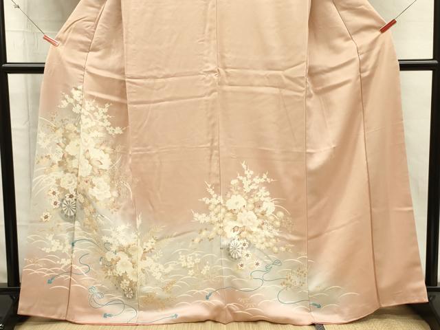 平和屋着物■訪問着 刺繍 花車文 暈し染め 正絹 逸品 DABH5906ya
