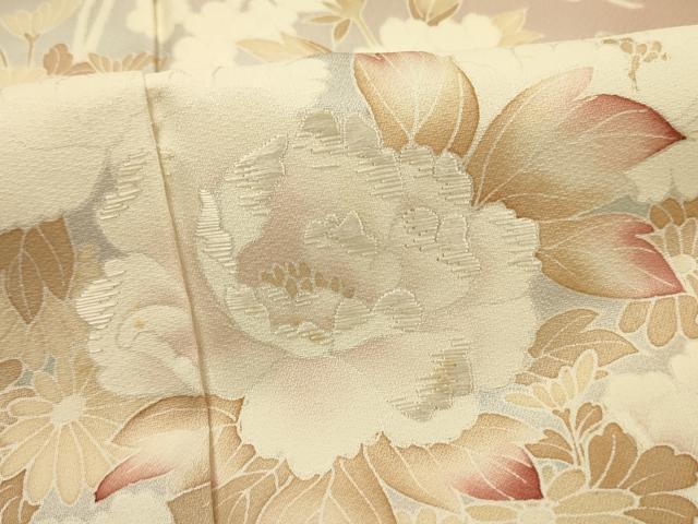 平和屋着物■訪問着 刺繍 花車文 暈し染め 正絹 逸品 DABH5906ya