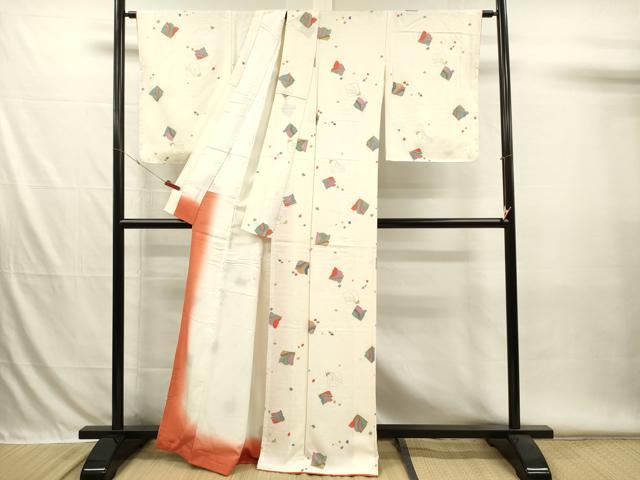 平和屋着物■上質な小紋 舞花文 金彩 正絹 逸品 DABH5913ya