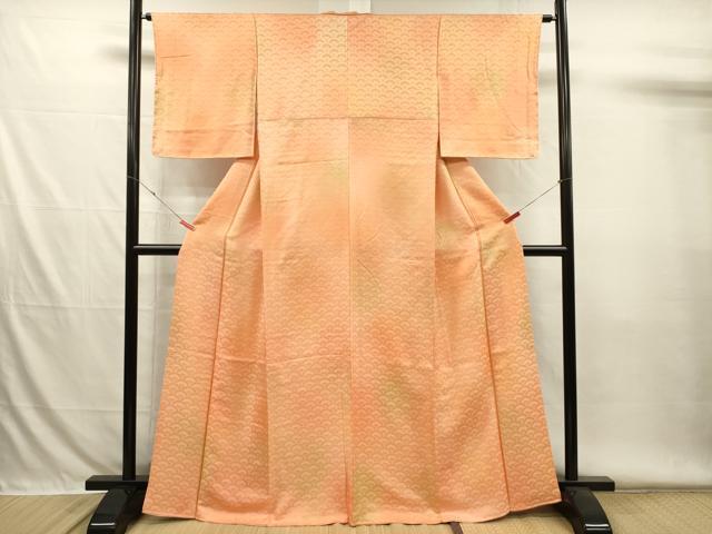 平和屋着物■上質な小紋 青海波地紋 暈し染め 正絹 逸品 DABH5915ya