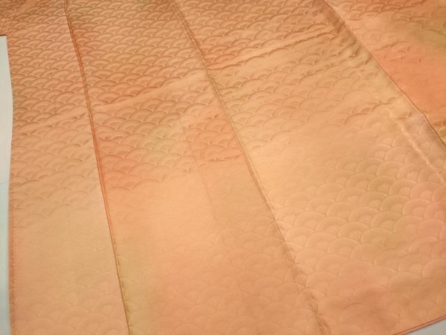 平和屋着物■上質な小紋 青海波地紋 暈し染め 正絹 逸品 DABH5915ya