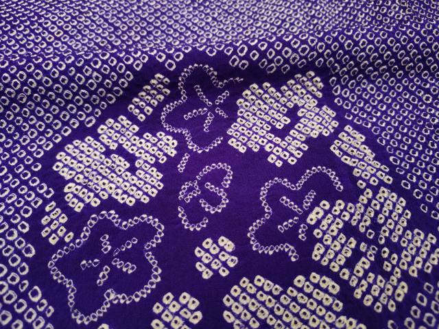 平和屋着物■上質な小紋 総絞り 花丸文 正絹 逸品 DABH5916ya