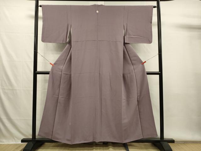平和屋着物■上質な色無地 霞地紋 鳩羽鼠色 正絹 逸品 DABH5917ya