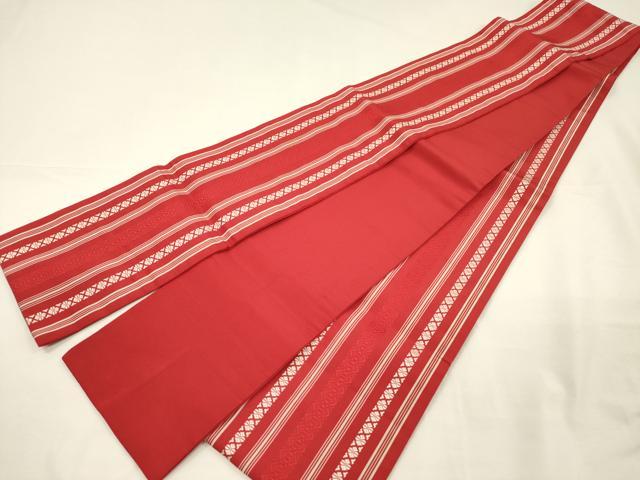 平和屋着物◎本場筑前博多織 半幅帯 献上 正絹 逸品 DABH5941ya