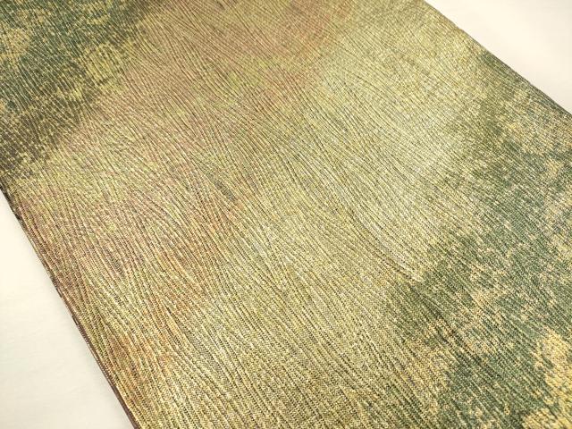 平和屋着物◎全通柄袋帯 立涌霞文 金糸 正絹 逸品 DABH5949ya