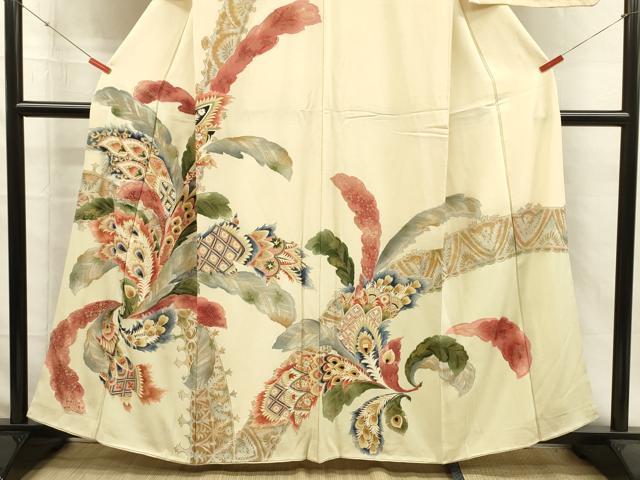 平和屋着物■訪問着 孔雀羽文 金彩 正絹 逸品 DABH5970ya