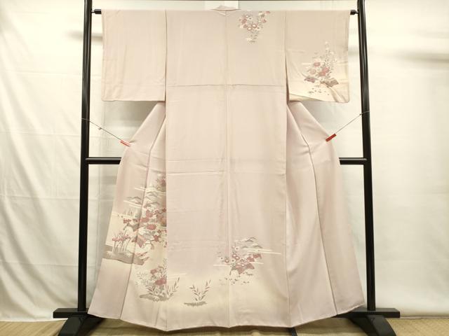 平和屋着物■訪問着 風景花松文 松竹梅 暈し染め 金彩 正絹 逸品 DABH5975ya