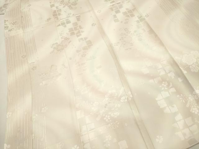 平和屋着物■長襦袢 無双仕立て 舞梅地紋 暈し染め 正絹 逸品 DABH5987ya