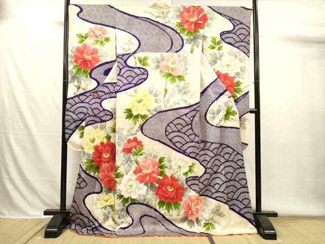平和屋着物■豪華振袖 絞り 牡丹 金彩 正絹 逸品 DABH5991ya