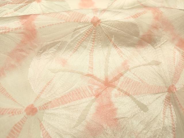 平和屋着物■長襦袢 袷 絞り 舞梅文 正絹 逸品 DABH5996ya