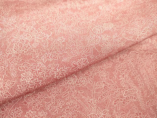 平和屋着物▽江戸小紋 単衣 花松楓文 正絹 逸品 DABH6094az