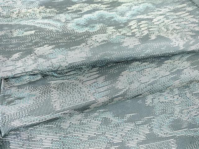 平和屋着物▽本場大島紬 単衣 流水松文 正絹 逸品 DABH6103az