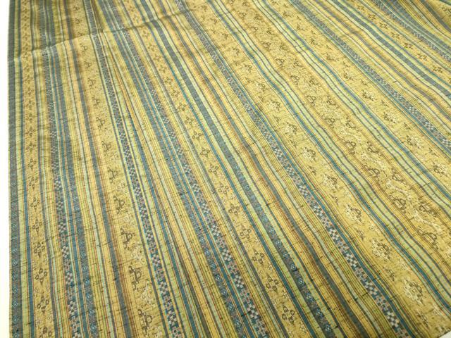 平和屋着物▽上質な紬 単衣 花間道 正絹 逸品 DABH6117az