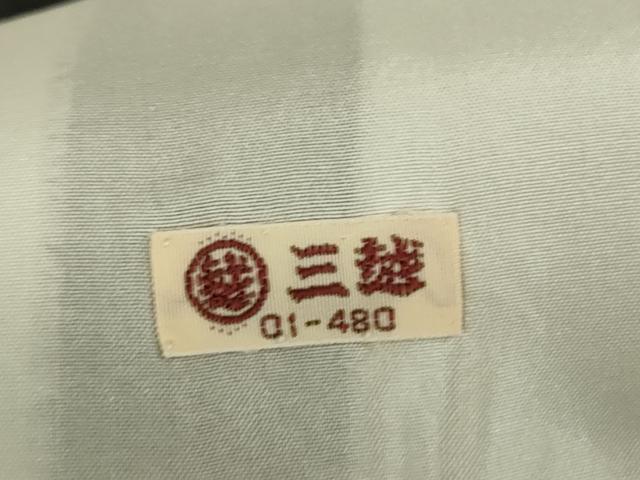 平和屋着物▽本塩沢 単衣 木目文 三越扱い 正絹 逸品 DABH6132az