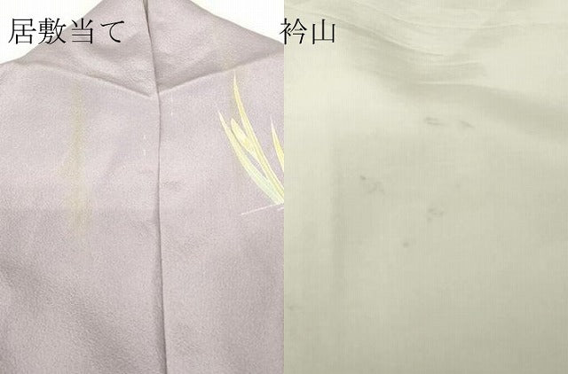 平和屋着物▽訪問着 単衣 友禅 杜若 カキツバタ 正絹 逸品 DABH6134az
