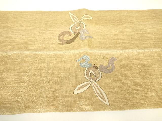 平和屋着物*夏物 明綴れ 太鼓柄袋帯 兎 金糸 正絹 逸品 DABH6139az