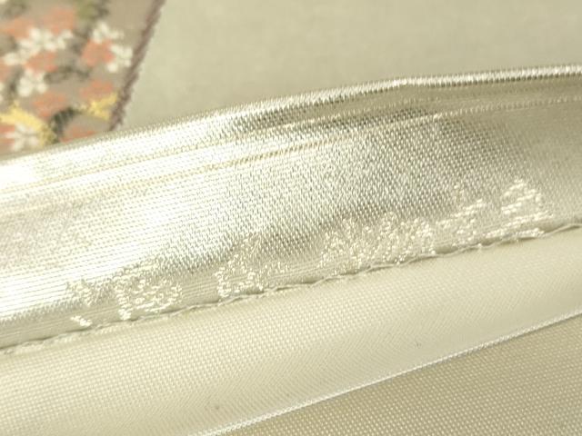 平和屋着物▼六通柄袋帯 源氏物語 プラチナ箔 金糸 正絹 逸品 DABH6264az