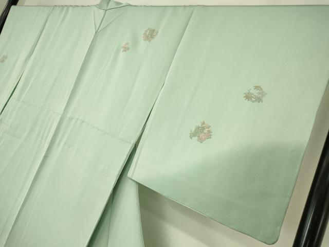 平和屋着物▽中国三大刺繍 相良刺繍 総刺繍 訪問着 単衣 貝桶花車文 暈し染め 正絹 逸品 DABH6286az