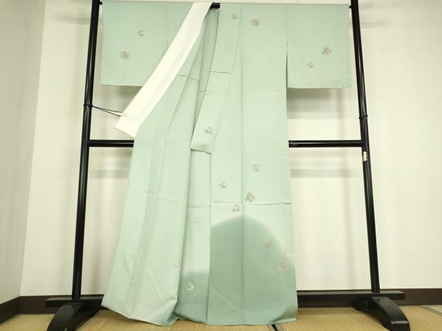 平和屋着物▽中国三大刺繍 相良刺繍 総刺繍 訪問着 単衣 貝桶花車文 暈し染め 正絹 逸品 DABH6286az