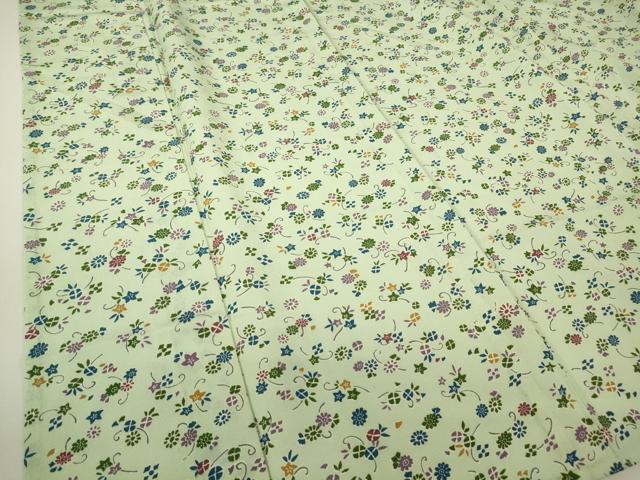 平和屋着物▽上質な小紋 単衣 菊唐草文 正絹 逸品 DABH6293az