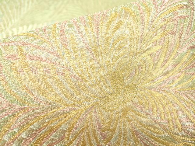 平和屋着物▼六通柄袋帯 舞花文 金銀糸 正絹 逸品 DABH6335az