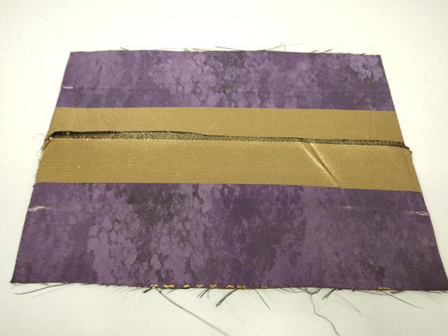 平和屋着物▼六通柄袋帯 舞花文 金糸 引箔 反端付き 正絹 逸品 DABH6374az