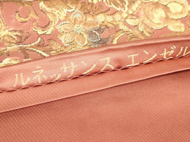 平和屋着物▼六通柄袋帯 ルネッサンスエンゼル 手金唐革織 金糸 正絹 逸品 DABH6381az