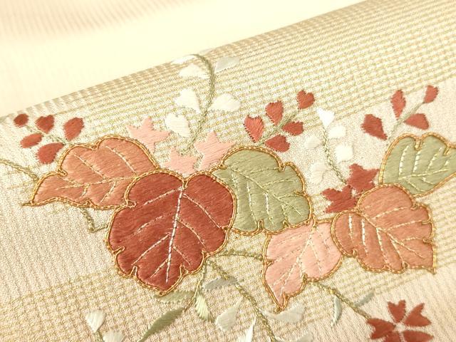 平和屋着物▽訪問着 単衣 駒刺繍 吉祥花文 金彩 正絹 逸品 DABH6396az
