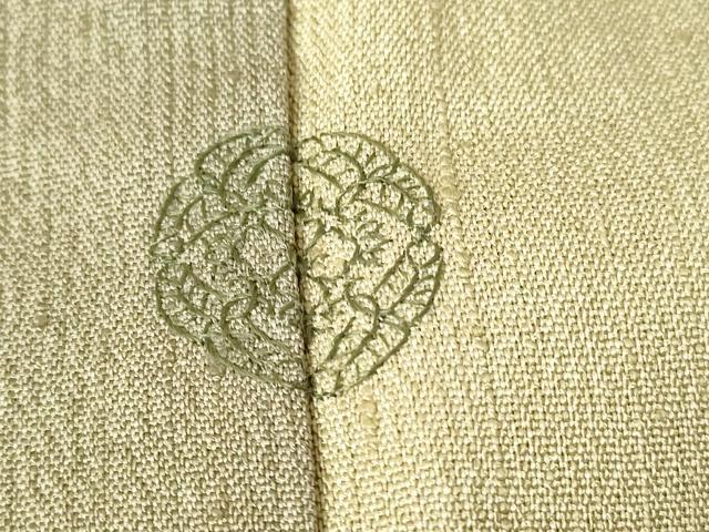 平和屋着物▽上質な紬 単衣 市松文 正絹 逸品 DABH6398az