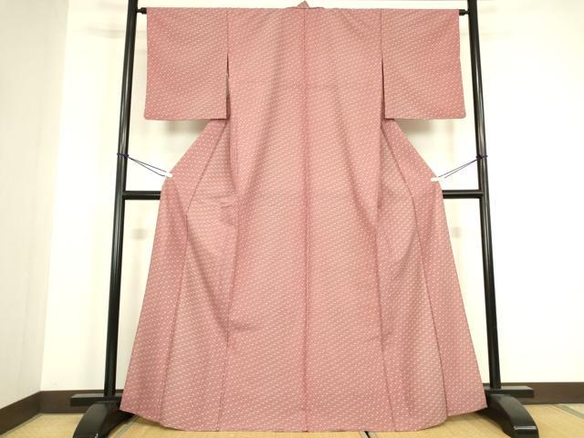 平和屋着物▽小紋 単衣 幾何学花文 さんび謹製 洗える着物 DABH6403az