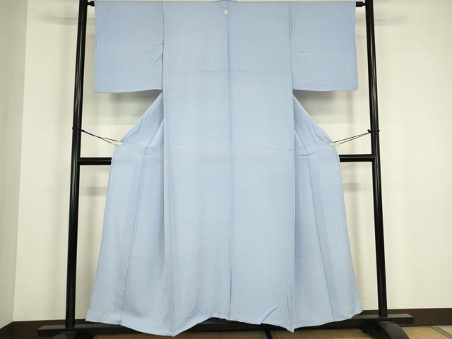 平和屋着物▽上質な色無地 単衣 石畳地紋 淡藤色 正絹 逸品 DABH6409az