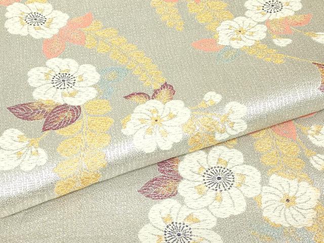 平和屋着物▼六通柄袋帯 辻が花 金糸 正絹 逸品 DABH6692az