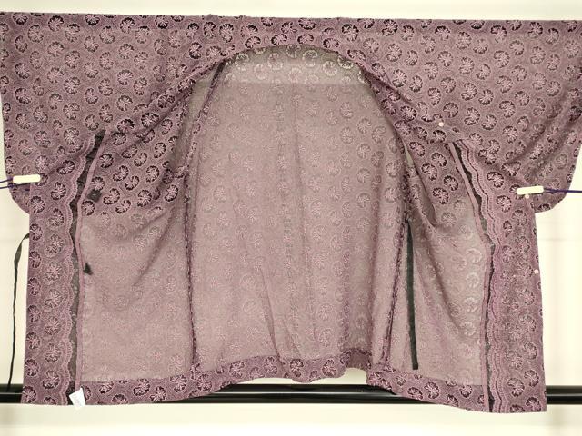 平和屋着物▽道行コート スリーシーズン 春夏秋 塵除け 総レース 舞花文 DABH6847az