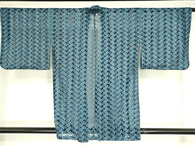 平和屋着物▽道中着 スリーシーズン 春夏秋 塵除け 総レース 草花文 DABH6854az