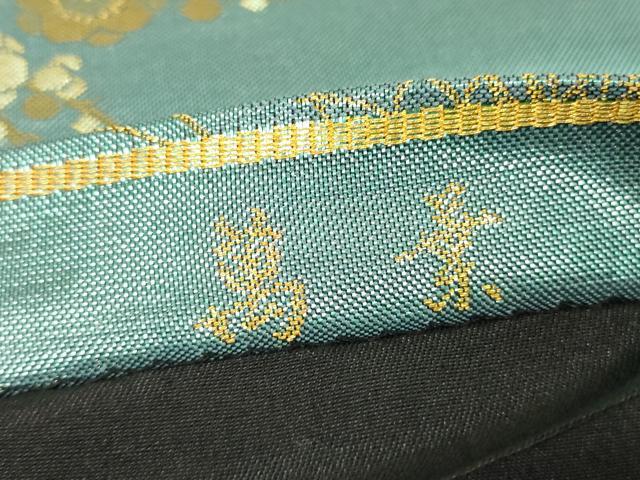 平和屋着物▼六通柄袋帯 萬葉 花丸文 金糸 正絹 逸品 DABH6932az
