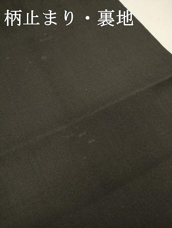 平和屋着物▼六通柄 本袋帯 飾花文 黒地 金銀糸 正絹 逸品 DABH7039fe