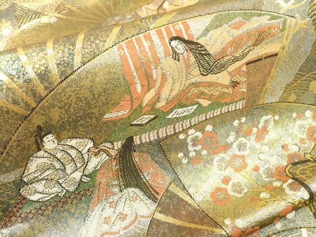 平和屋着物▼六通柄袋帯 源氏物語 金銀糸 引箔 正絹 逸品 DABH7055fe